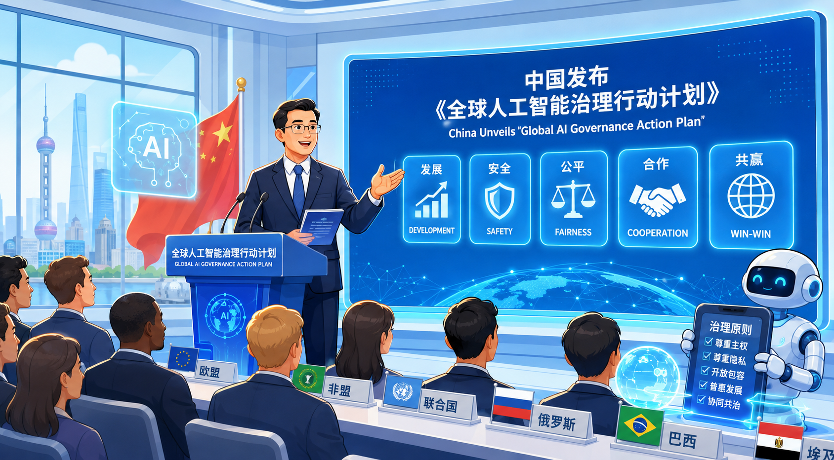 🇨🇳 Китай представил «План действий по глобальному управлению искусственным интеллектом»