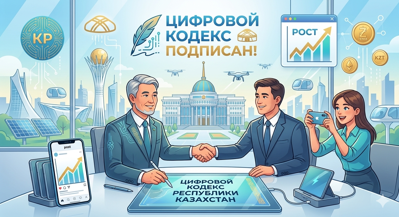 🇰🇿 Казахстан принял Цифровой кодекс: комплексный закон о регулировании цифровой среды, смарт-контрактов и ИИ
